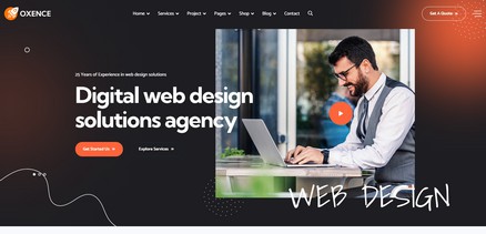 Oxence - Web Design Agency Joomla 4 Template