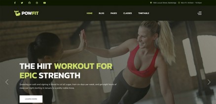 PowFit - Gym Fitness, Yoga Trainer & Sport Clubs Joomla Template