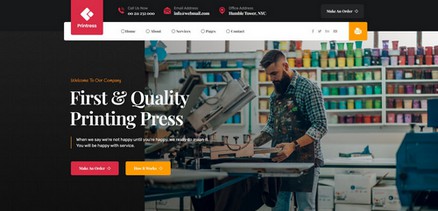 Printress - Printing Services Company Joomla Template