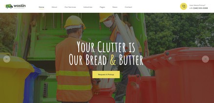 Wostin - Waste Pickup Services Websites Joomla Template