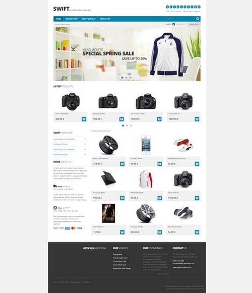 Swift - Responsive shop virtuemart template for Joomla