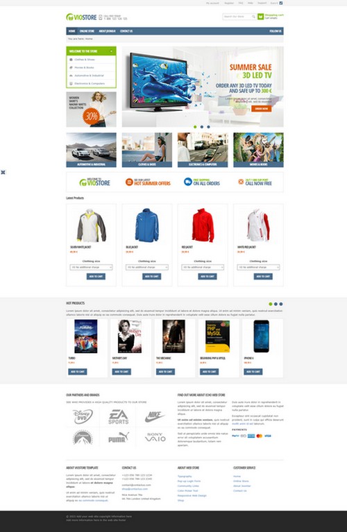 Vio - Responsive shop virtuemart template for Joomla